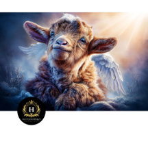 Cherub Baby Goat Angel Portrait