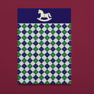 Papier Mousseline Cheval à bascule Prépa Argyle 1er anniversaire