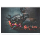 Cheval aux décorations florales 3 Découpage papier