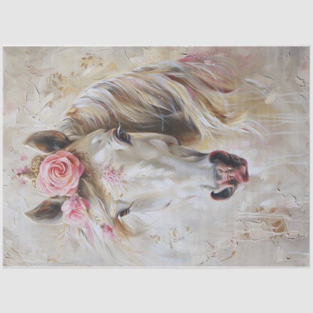 Papier Mousseline Cheval céleste quatre (Recto)