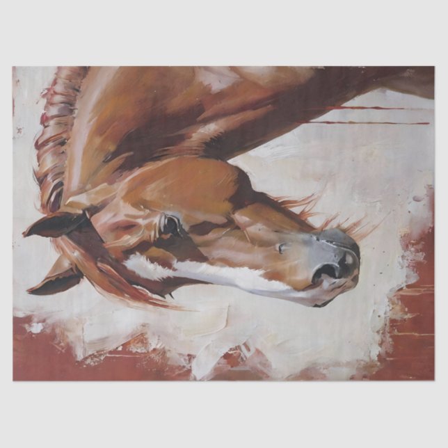 Papier Mousseline Cheval du Quartier Rouge (Recto)