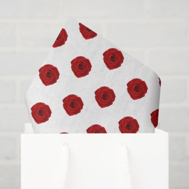 Papier Mousseline Cheval équestre Roses rouges Afficher Élégance (Sac cadeau)