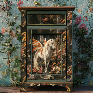 Papier Mousseline Cheval Fairy Orange Floral Woodland Upcyclisme
