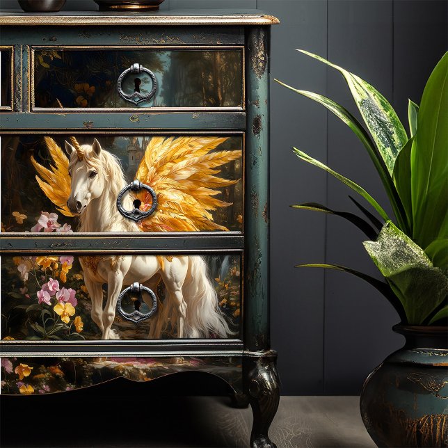 Papier Mousseline Cheval Fée Jaune Découpage Artisanat (Créateur téléchargé)