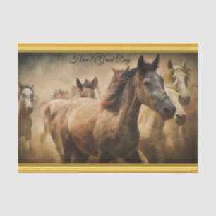 Papier Mousseline Cheval quart américain avec une conception de