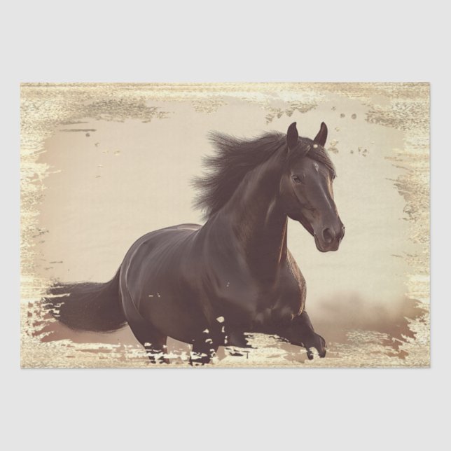 Papier Mousseline Cheval sauvage (Recto)