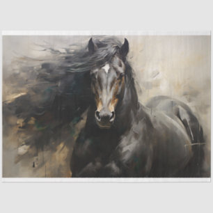 Papier Mousseline Cheval sauvage 7 Papier de découpage