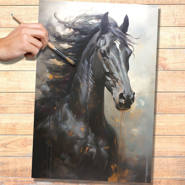 Papier Mousseline Cheval Sauvage 8 Papier de découpage (Créateur téléchargé)