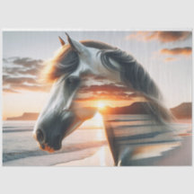 Cheval sauvage Chincoteague Island Papier de décou