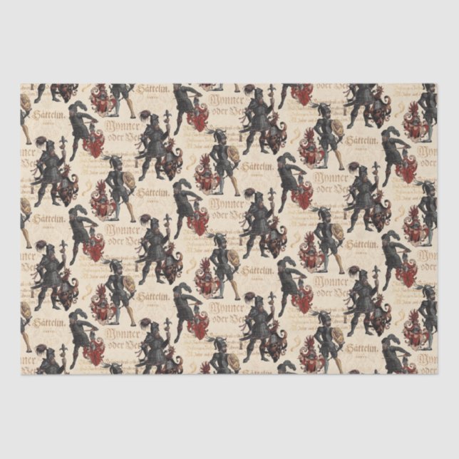 Papier Mousseline Chevaliers allemands d'armes et de blasons (Recto)