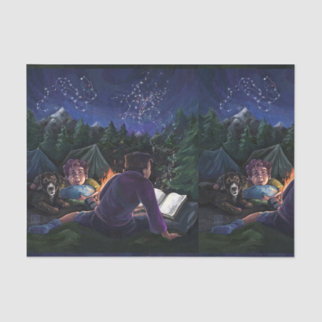 Papier Mousseline Chevaliers d'été (Recto)