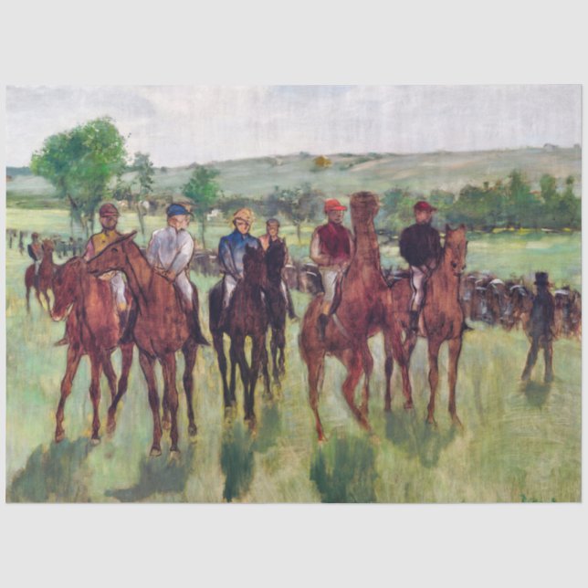 Papier Mousseline Chevaux de course, Edgar Degas (Recto)