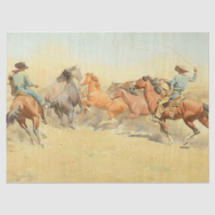 Papier Mousseline Chevaux de course par Maynard Dixon