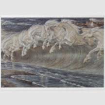 Chevaux peignant du papier découpage