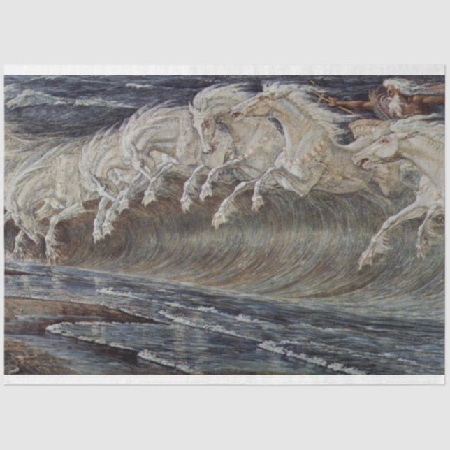 Papier Mousseline Chevaux peignant du papier découpage (Recto)