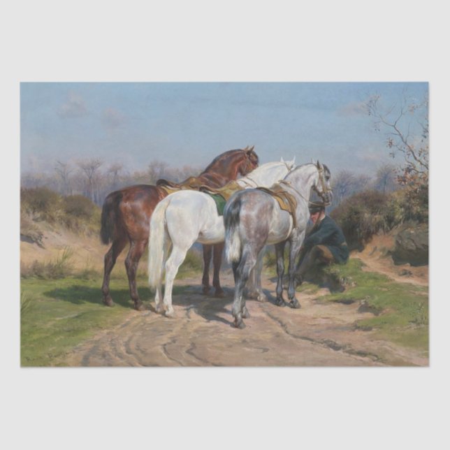 Papier Mousseline Chevaux trois étoiles (par Rosa Bonheur) (Recto)