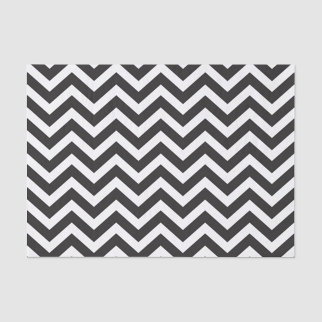 Papier Mousseline Chevron noir et blanc épais Mariage réveillon du N (Recto)