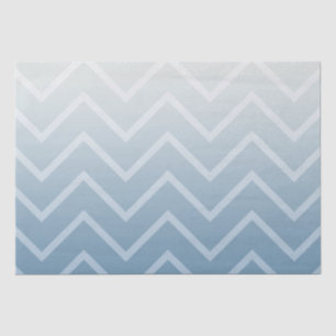 Papier Mousseline Chevron Ombre gris bleu blanc