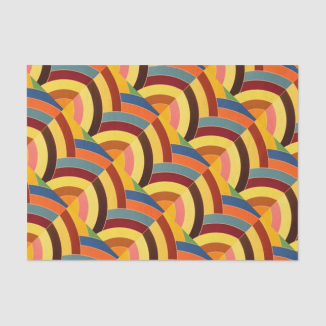Papier Mousseline chevrons chics contemporains (Recto)