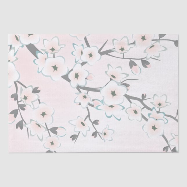 Papier Mousseline Chic à la menthe brune cerise (Recto)
