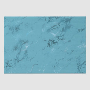 Papier Mousseline Chic Aqua Blue Marble Mariage