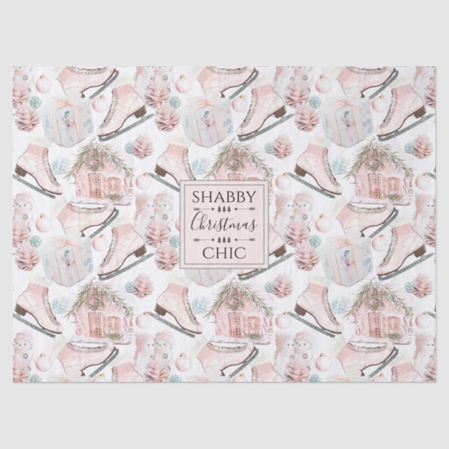 Papier Mousseline Chic chic chic chic Motif de Noël (Recto)