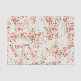 Papier Mousseline Chic Chic Roses Roses Roses Beige Pois