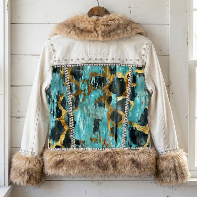 Papier Mousseline Chic Country Cowgirl Rustique Motif Animalier (Créateur téléchargé)