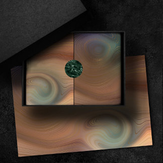 Papier Mousseline Chic Earthy | Agate en pierre de cuivre naturel