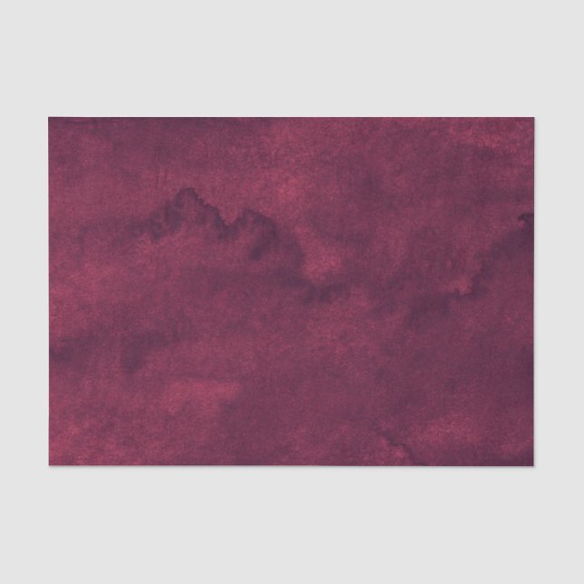 Papier Mousseline Chic Elegant Burgundy Aquarelle (Recto)