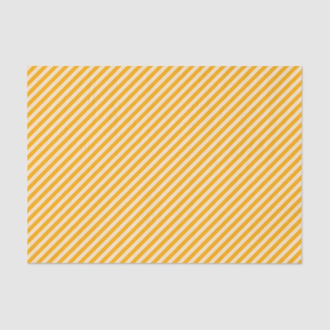 Papier Mousseline Chic et classique Jaune et Crème papier tissu rayé (Recto)