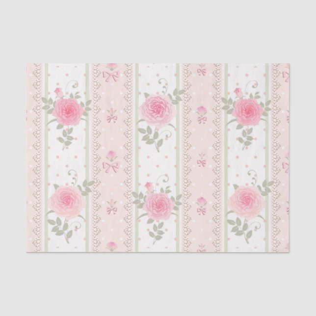 Papier Mousseline Chic minable, victorian, floral, papier peint, (Recto)