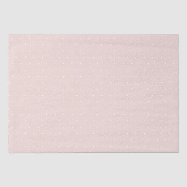 Papier Mousseline Chic rose roux minuscule pois motif mignon girly (Recto)