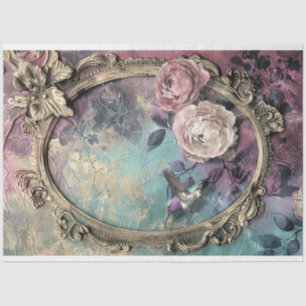 Papier Mousseline Chic Shabby, Baroque Vintage, Art Colibri