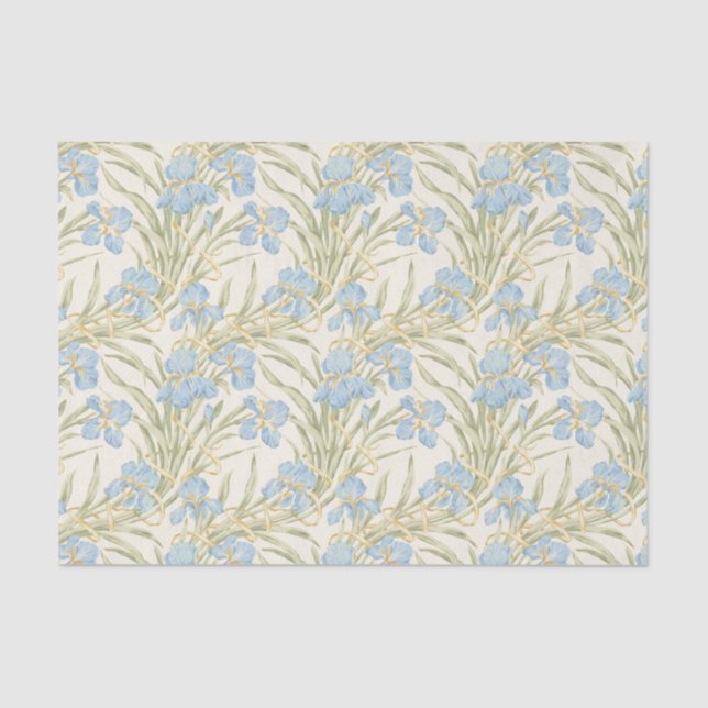 Papier Mousseline Chic Vintage Blue Iris (Recto)