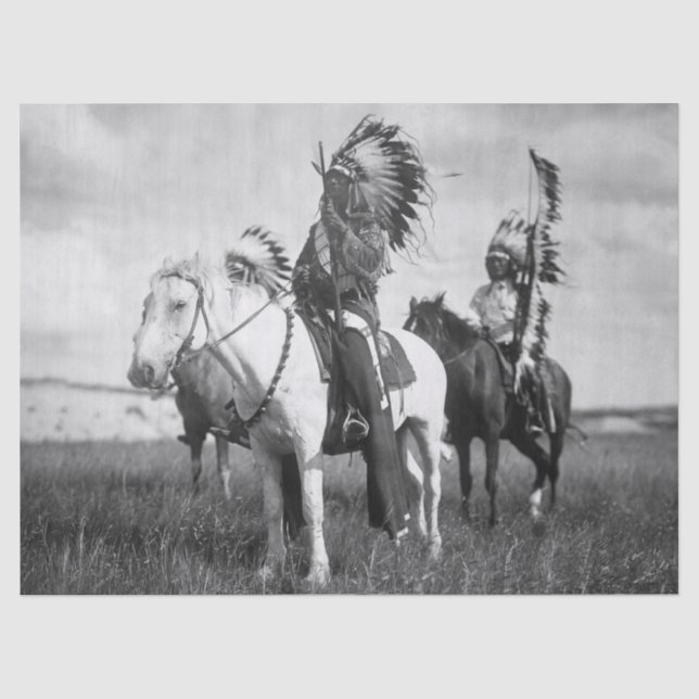 Papier Mousseline Chiefs sioux, 1905 (Recto)