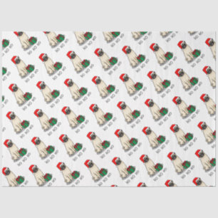 Papier Mousseline Chien Carlin de Noël de Noël de Père Noël (faon cl