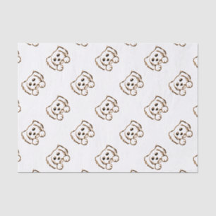 Papier Mousseline Chien chiot de Pékin