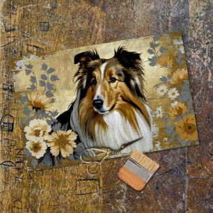 Papier Mousseline Chien Colley Rough Découpage 