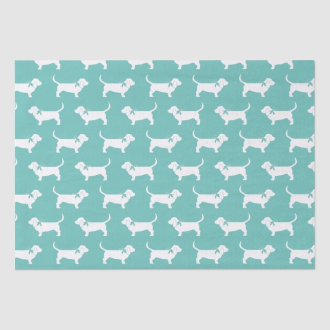 Papier Mousseline Chien de Basset Hound Puppy (Recto)