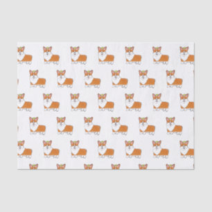 Papier Mousseline Chien de corgi royal avec couronne