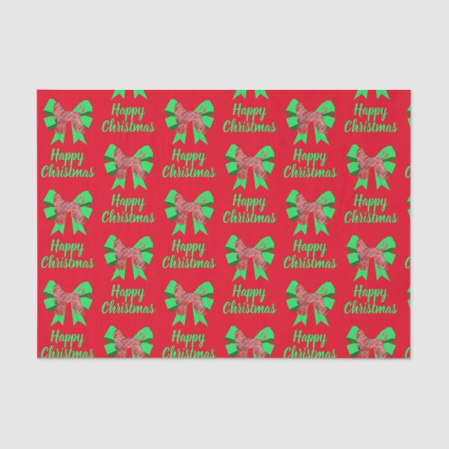 Papier Mousseline Chien de Noël afghan et mât vert (Recto)