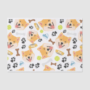 Papier Mousseline Chien de sourire Shiba Inu