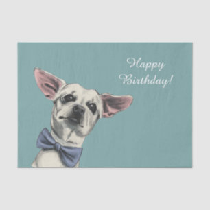 Papier Mousseline Chien mignon de chiwawa avec anniversaire de la