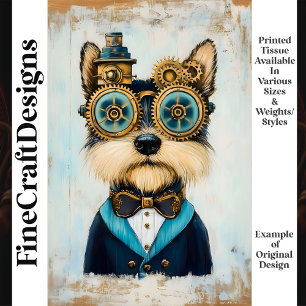Papier Mousseline Chien Mignon Yorkshire Terrier Avec Lunettes de Pl