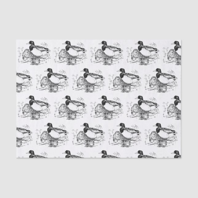 Papier Mousseline Chien noir blanc vintage (Recto)