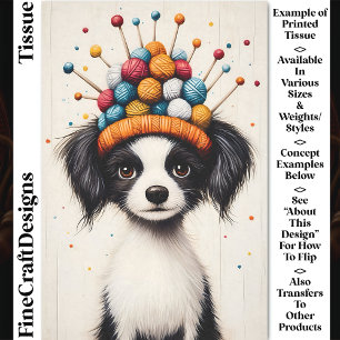 Papier Mousseline Chien noir et blanc, Casquette à bille de fer CY1 