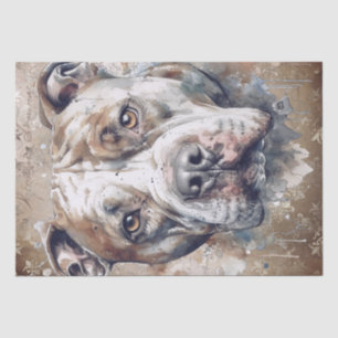 Papier Mousseline Chien Pitbull américain