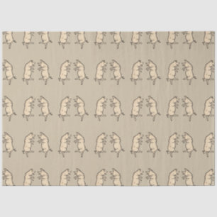 Papier Mousseline Chiens de danse antiques : Jig de pige Vintage fan