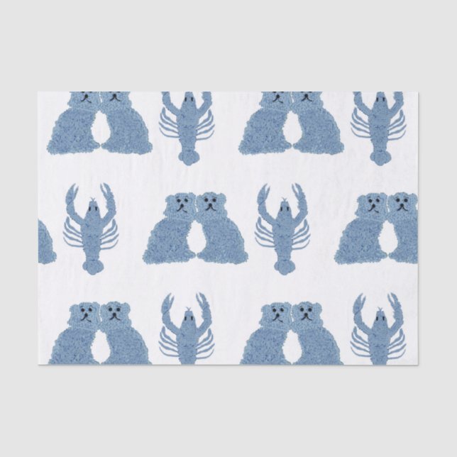 Papier Mousseline Chiens de Staffordshire Pots de Homard (Recto)